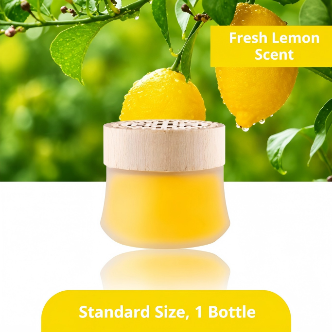 Natural Wooden Aromatherapy Bottle, Lemon Scent Home Fragrance Gift Decor