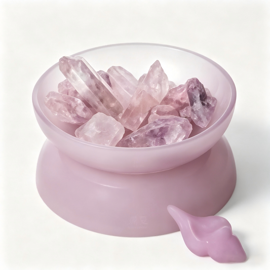 Serene Lilac Amethyst Crystal Aromatherapy Diffuser Set
