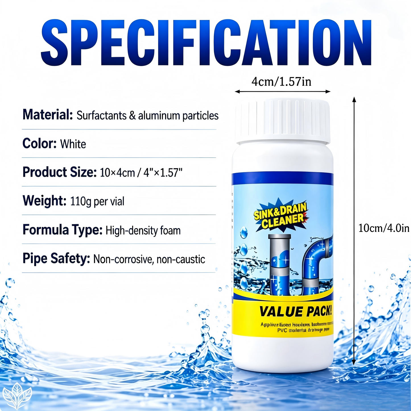 🔥Sink & Drain Cleaner – Instant Foam, Powerful Unclogging, Fresh & Clean. ✨