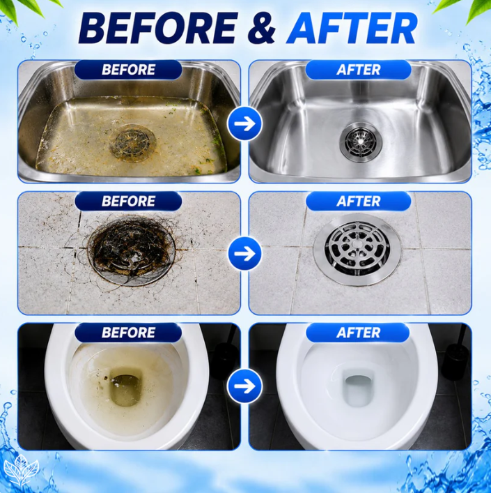 🔥Sink & Drain Cleaner – Instant Foam, Powerful Unclogging, Fresh & Clean. ✨